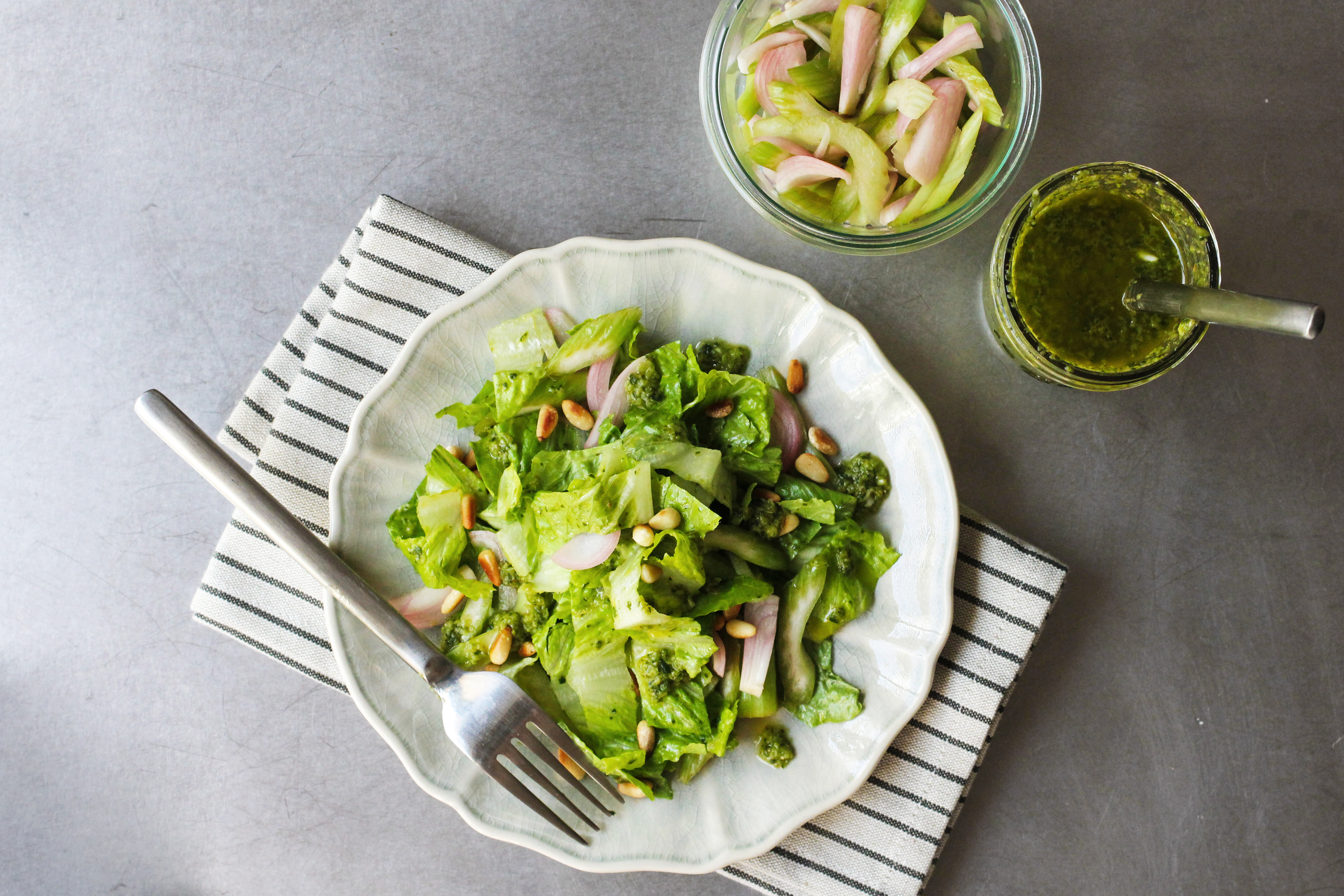 Spring Salad with Pickled Shallot & Avocado