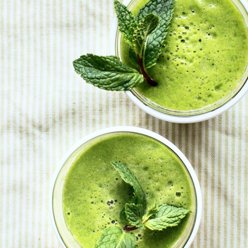 Mint and Green Tea Smoothie Recipe - Kitchen Konfidence