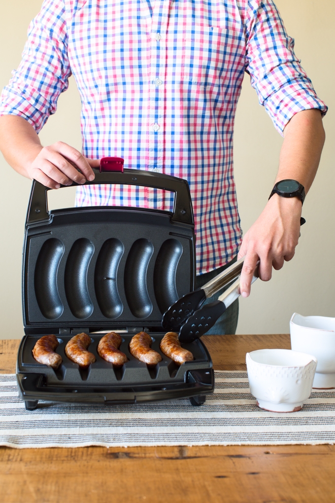 Grill up the Perfect Big Game Brat with the Johnsonville Sizzling Sausage  Grill