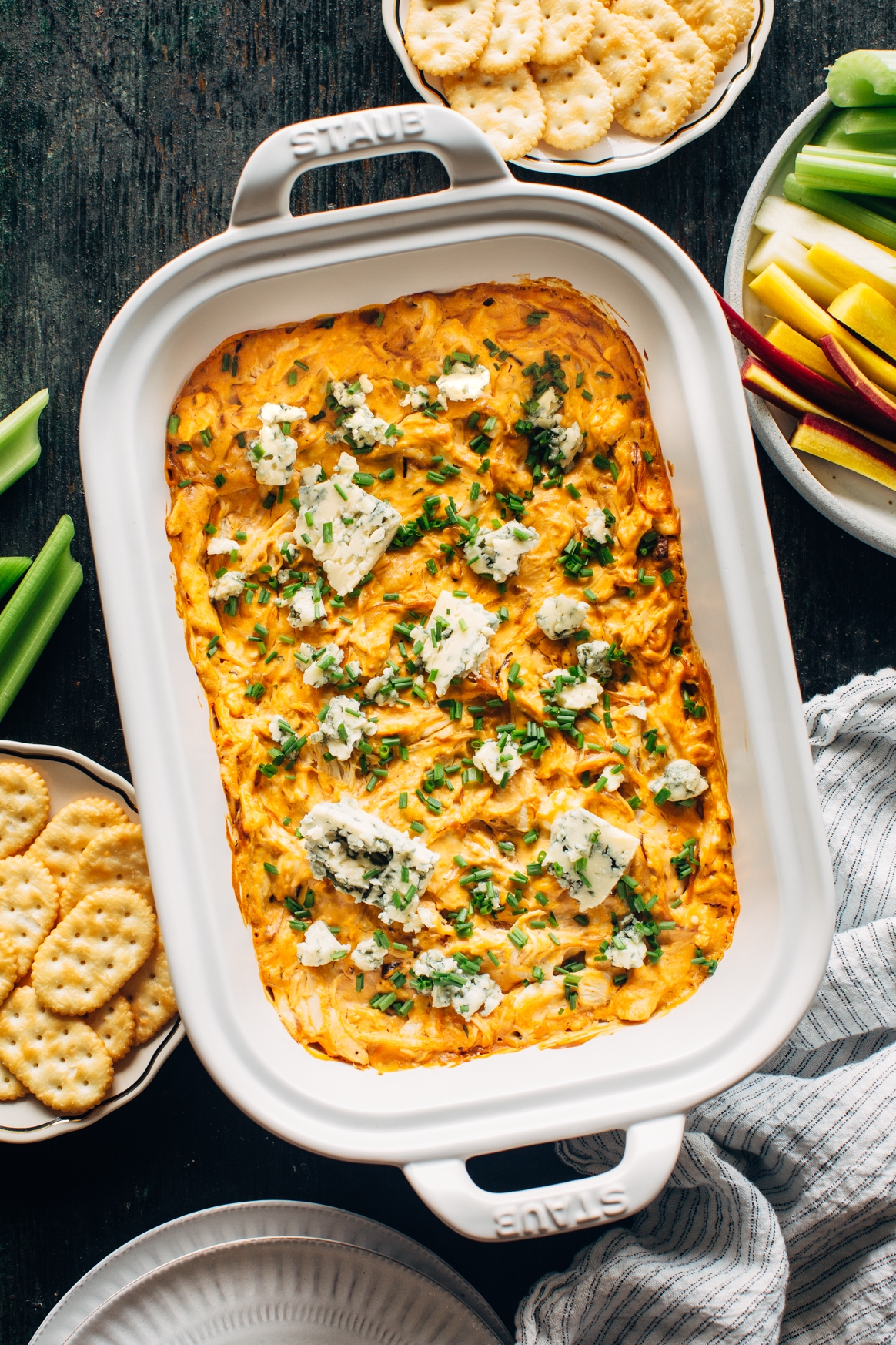 Buffalo Chicken Dip with Caramelized Shallots and Blue Cheese - Kitchen ...