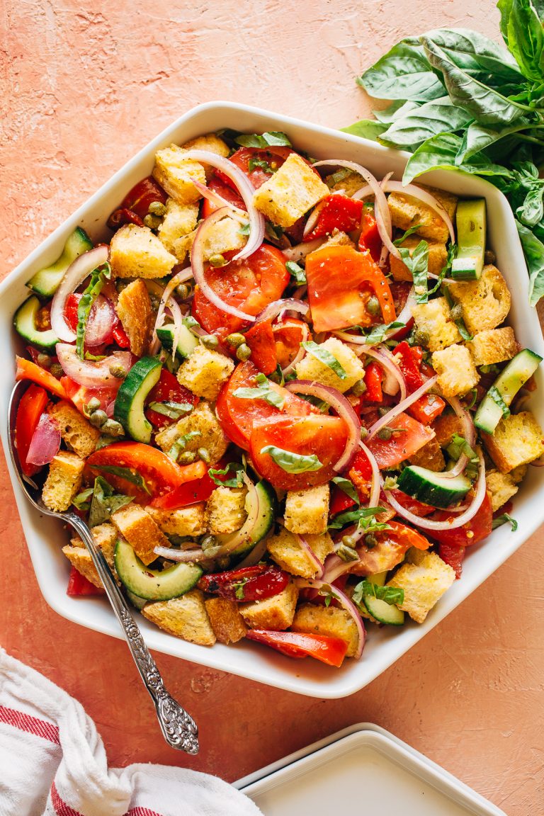 Panzanella Salad Recipe (bread salad!) - Kitchen Konfidence